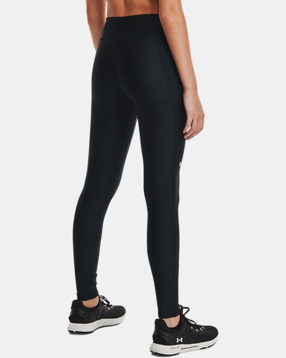 Women's HeatGear® No-Slip Waistband Mid-Rise Full-Length Leggings, Black, pdpMainDesktop image number 1